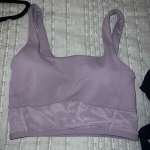 Lululemon wunder train mesh panel tank top - size 6 violet verbana